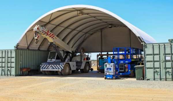 Real image of the double container DomeShelter.