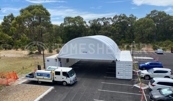 Covid drive through testing fabric shelter portable