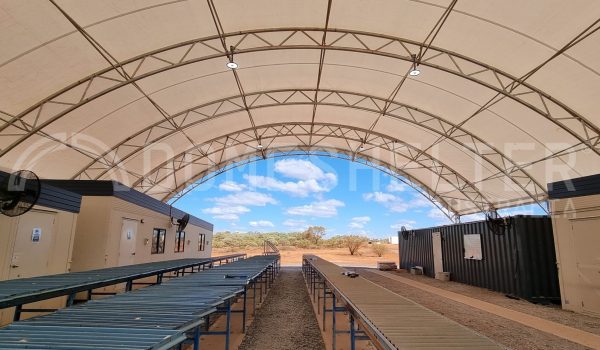 abra base metals mine site core sample testing shelter