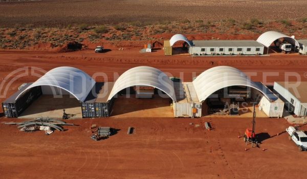 fully engineered mine site container dome shelters