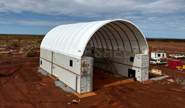 DomeShelter Mine Site vehicle maintenance facility