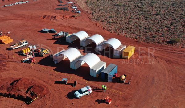 Mine site container shelters ventilation