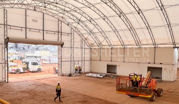 Interior of a large DomeShelter Structure at Karara